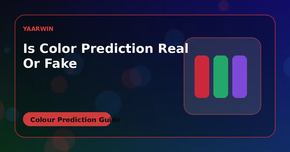 Is Color Prediction Real or Fake