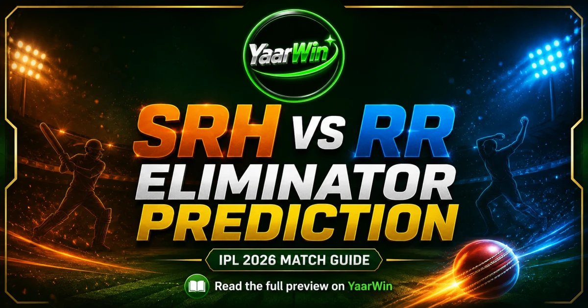 SRH vs RR IPL 2026 Eliminator prediction graphic